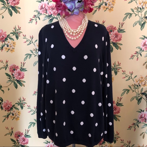 Tommy Hilfiger Tops - 🍃🌸 EUC Tommy Hilfiger Polka Dot Sweater 🌸🍃